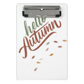 Hallo Herbst Mini Klemmbrett (Vorderseite)