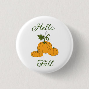 Hallo Herbst Minimalist Cute Button