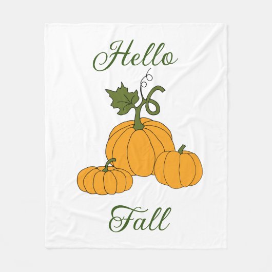 Hallo Herbst Minimalist Cute Fleecedecke (Vorderseite)