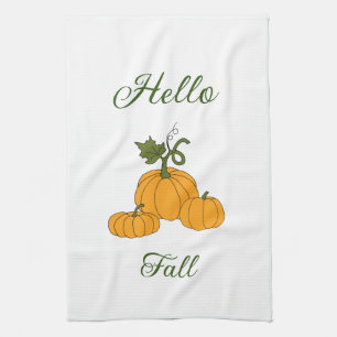 Hallo Herbst Minimalist Cute Geschirrtuch
