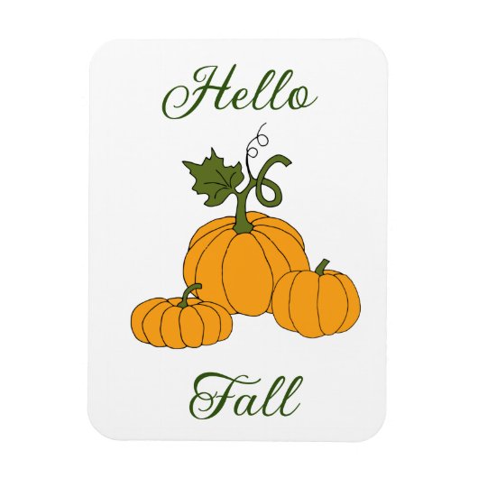 Hallo Herbst Minimalist Cute Magnet (Vertikal)