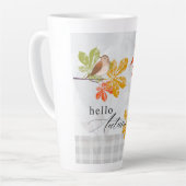 Hallo Herbst mit Bird und Herbstlauben Milchtasse (Linke Ecke)