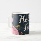 Hallo Herbst mit Blume Kaffeetasse (Vorderseite Links)