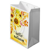 Hallo Herbst Mittlere Geschenktüte (Rückseite Schrägansicht)