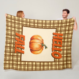 Hallo Herbst - Natur Pumpkin Kariert Gemütlichen H Fleecedecke