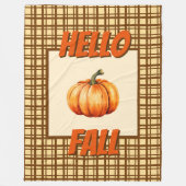 Hallo Herbst - Natur Pumpkin Kariert Gemütlichen H Fleecedecke (Vorderseite)