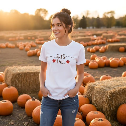 Hallo Herbst - Niedliche Herbstleaves Rustikales D T-Shirt