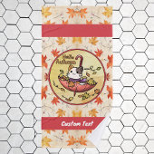 Hallo Herbst, Niedliche Katzen-Sits im Schirm Badhandtuch Set