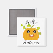 Hallo Herbst - Niedlicher Halloween Pumpkin Magnet (Vorderseite/Rückseite)