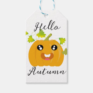 Hallo Herbst - Niedlicher Pumpkin Geschenkanhänger