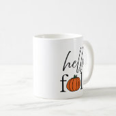 hallo Herbst Orange Kürbis Kaffeetasse (VorderseiteRechts)