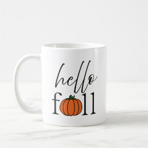 Hallo Herbst Orange Kürbis Kaffeetasse