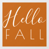 Hallo Herbst Orange Minimalistisch Herbst Fensteraufkleber (Blatt)