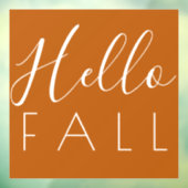 Hallo Herbst Orange Minimalistisch Herbst Fensteraufkleber (Blatt 3)