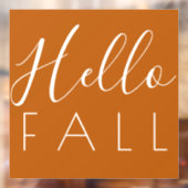 Hallo Herbst Orange Minimalistisch Herbst Fensteraufkleber (Blatt 2)
