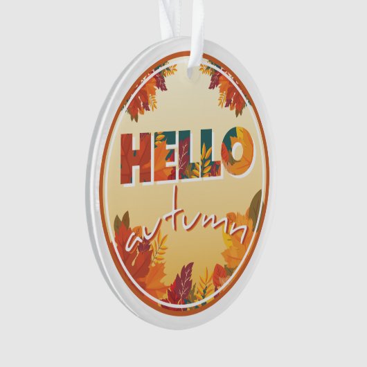 Hallo Herbst Ornament (Vorderseite)