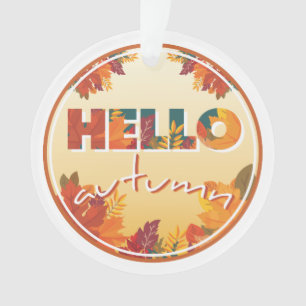 Hallo Herbst Ornament