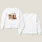 Hallo Herbst-Patchwork-Style-Buchstaben Kinder (Design Vorderseite & Rückseite)