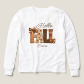 Hallo Herbst-Patchwork-Style-Buchstaben Kinder (Design Vorderseite)