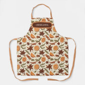 Hallo Herbst Personalisierte Schürze mit Name (Vorderseite)