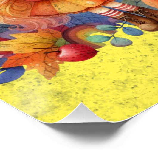 Hallo Herbst Poster (Ecke)