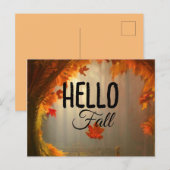 Hallo Herbst Postkarte (Vorne/Hinten)