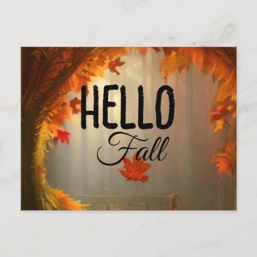 Hallo Herbst Postkarte (Vorderseite)