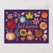 Hallo Herbst Postkarte (Vorderseite)
