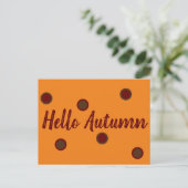 Hallo Herbst Postkarte (Stehend Vorderseite)