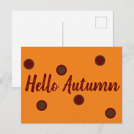 Hallo Herbst Postkarte (Vorne/Hinten)