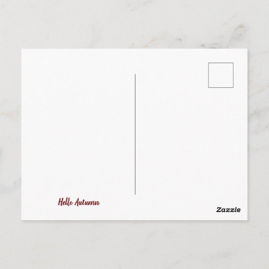 Hallo Herbst Postkarte (Rückseite)