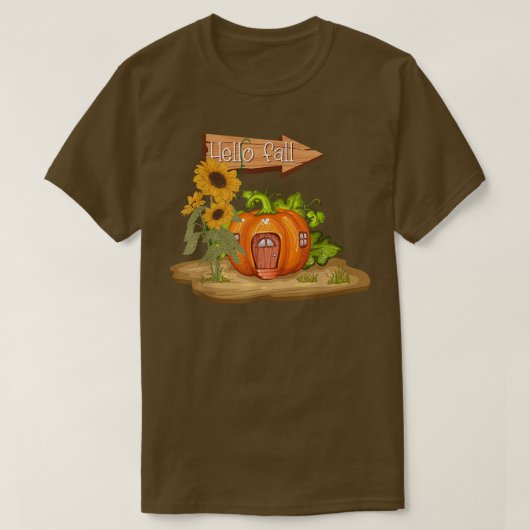 Hallo Herbst Pumpkin 2022Pumpkin Haus Hallo Herbst T-Shirt (Design vorne)