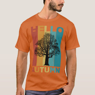 Hallo Herbst Retro Vintage Design für Herbstliebha T-Shirt