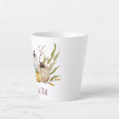 Hallo Herbst Rustikale Herbstpumpen Latte Tasse (Vorderseite)