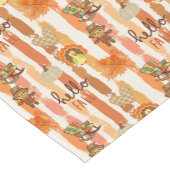 Hallo Herbst Rustikale Patchwork Orange Blätter St Kurzer Tischläufer (Ecke)