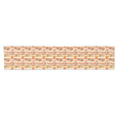 Hallo Herbst Rustikale Patchwork Orange Blätter St Kurzer Tischläufer (Horizontal)