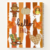 Hallo Herbst Rustikale Patchwork Orange Blätter St Notizblock (Rückseite)