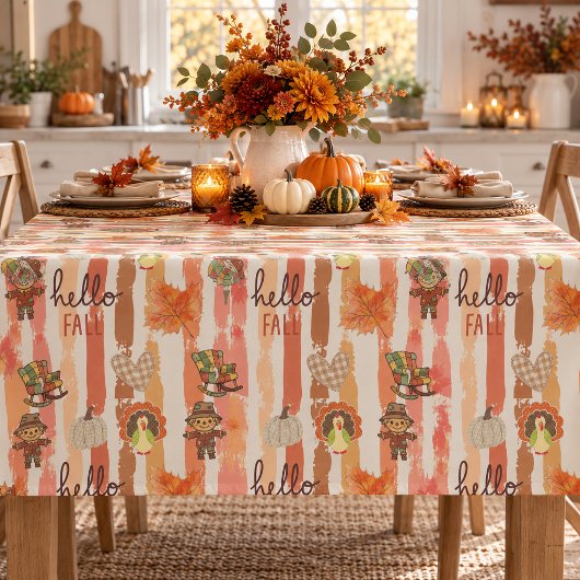 Hallo Herbst Rustikale Patchwork Orange Blätter St Tischdecke