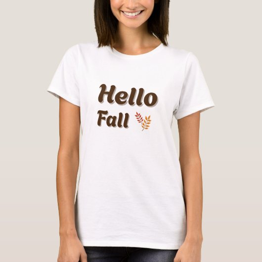 Hallo Herbst - Rustikales Erntedesign für Weizenwe T-Shirt (Vorderseite)