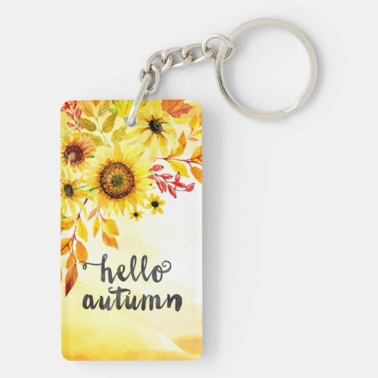Hallo Herbst Schlüsselanhänger (Rückseite)