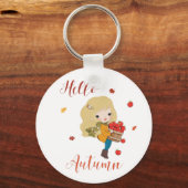 Hallo Herbst Schlüsselanhänger Herbst Thema Schlüs (Vorderseite)