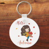 Hallo Herbst Schlüsselanhänger Herbst Thema Schlüs (Vorderseite)