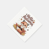 Hallo Herbst Serviette (Ecke)