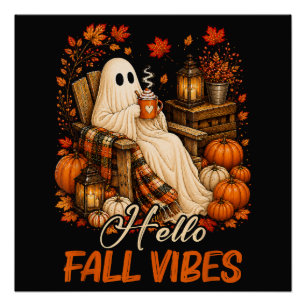 Hallo Herbst Stimmung Geist Süßer Herbst Kürbis Poster