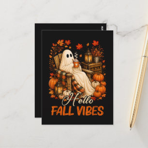 Hallo Herbst Stimmung Geist Süßer Herbst Kürbis Postkarte
