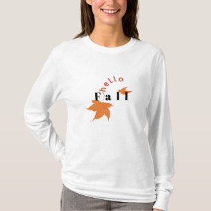Hallo Herbst T-Shirt Anpassbares Herbstblatt-Shi