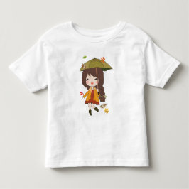 Hallo Herbst T - Shirt Mädchen fallen Thema T - Sh
