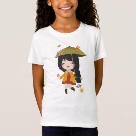 Hallo Herbst T - Shirt Mädchen fallen Thema T - Sh
