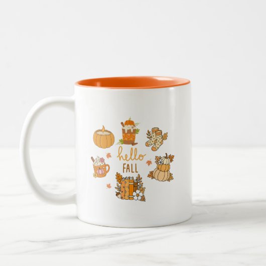 Hallo Herbst Tasse - Niedlicher Herbstgeschenk-Cup (Links)