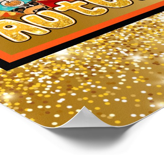 Hallo Herbst Text und Farbe anpassen Poster (Ecke)